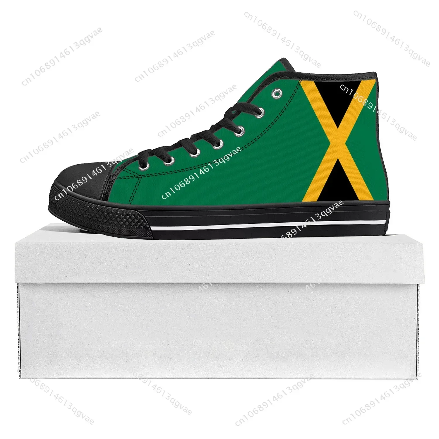 Jamaican Flag High Top High Quality Sneakers Mens Womens Teenager Canvas Sneaker Jamaica Casual Couple Shoes Custom Shoe