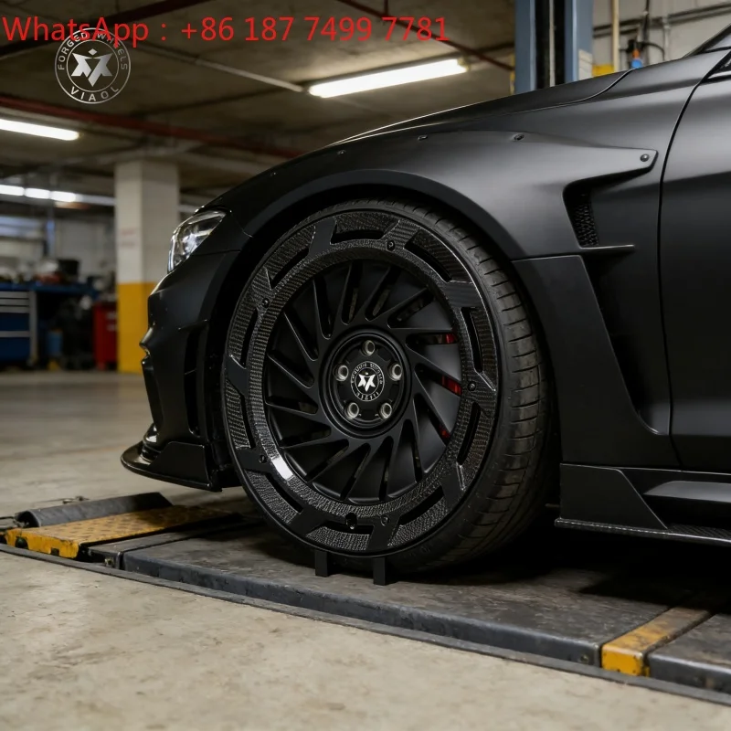

Forged Carbon Fiber 18-22 Inch Aluminum Alloy Car Wheels Rims with Purple Bolts 5x120 5x114.3 ormance Sports Cars