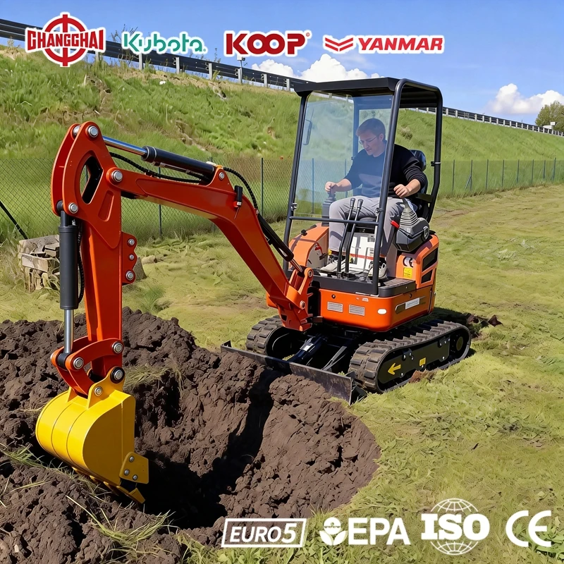 

1.8Ton mini excavator kubota engine Epa/Euro 5 Europe Construction Multifunctional mini diesel excavator europe tools