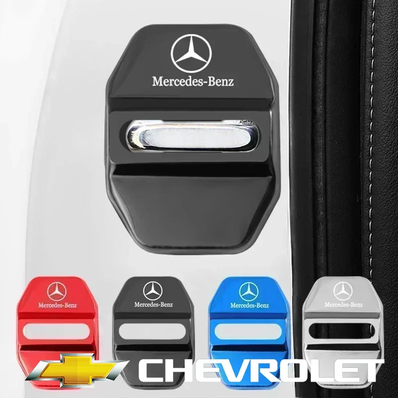 

4Pcs Car Door Lock Cover Case Protection For Mercedes Benz AMG E S C A B Class GLE GLS CLS GLC CLA GLA W212 W204 W211 W213 W205