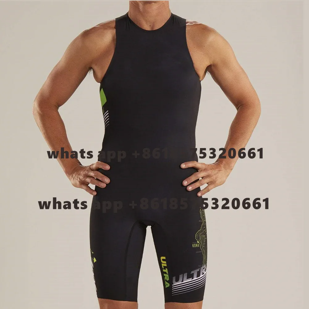 

Aero Triathlon Suit for Men Sleeveless Bodysuit Ciclismo One Piece Bicycle Sets Jumpsuit Ciclismo Hombre Comfortable Swimming