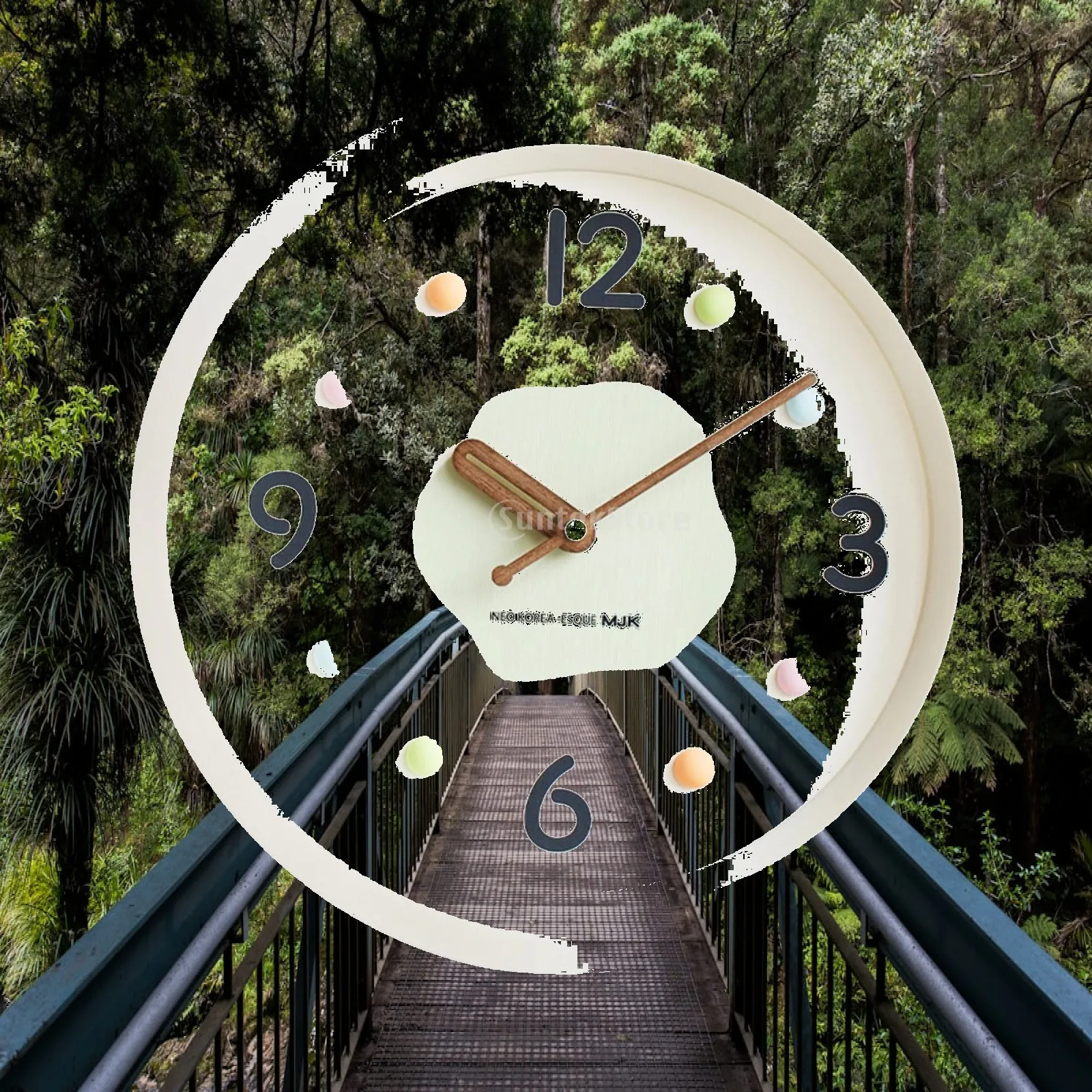 

Modern Wall Clock Large Numerals Round No Ticking Nordic Wall Hanging Clock Decorative Clock for Kids Room Office Farmhouse