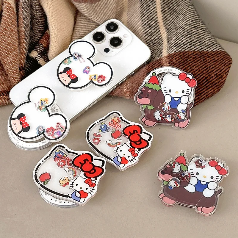 

Kawaii Hello Kitty Phone Holder Magnetic Suction Cute Cartoon Simple and Compact Lazy Artifact Desktop Student Gift Wholesale
