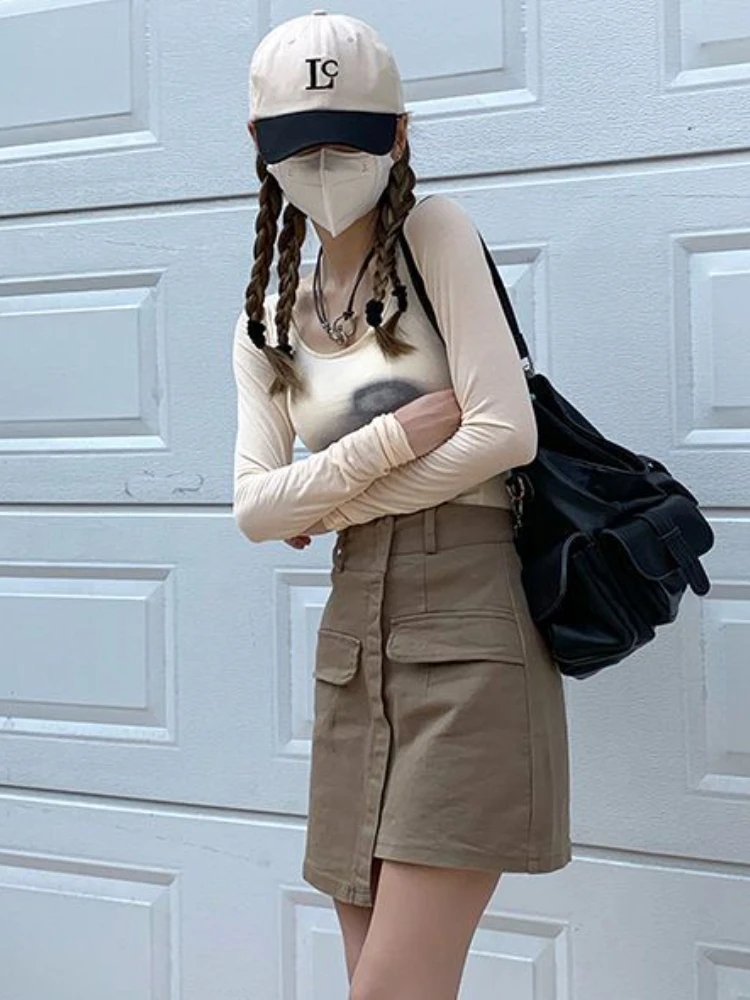 

Юбки женские асимметричные специальные соблазнительные уютные корейский стиль летние повседневные крутые повседневные модные индивидуальные простые универсальные новые