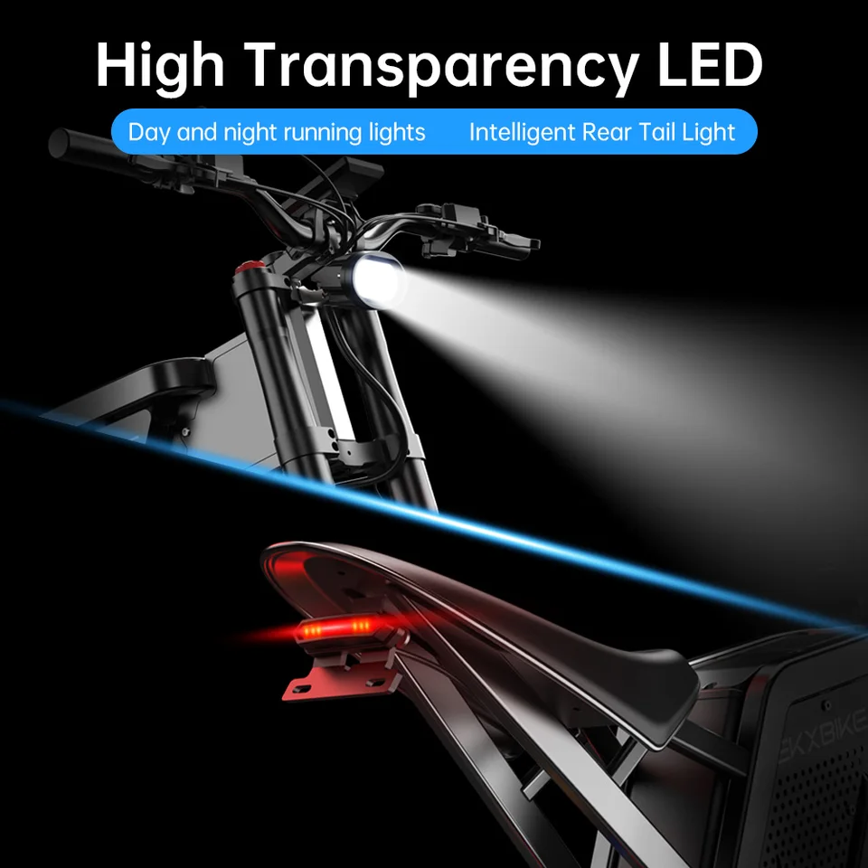 Adult Off‑Road MTB Ebike EKXBIKE X21 Max High Speed Electric Motorcycle With 6000W Brushless Gearless Motors, 60V30AH Lithium Battery, Max Speed Up To 85Kmh image 7