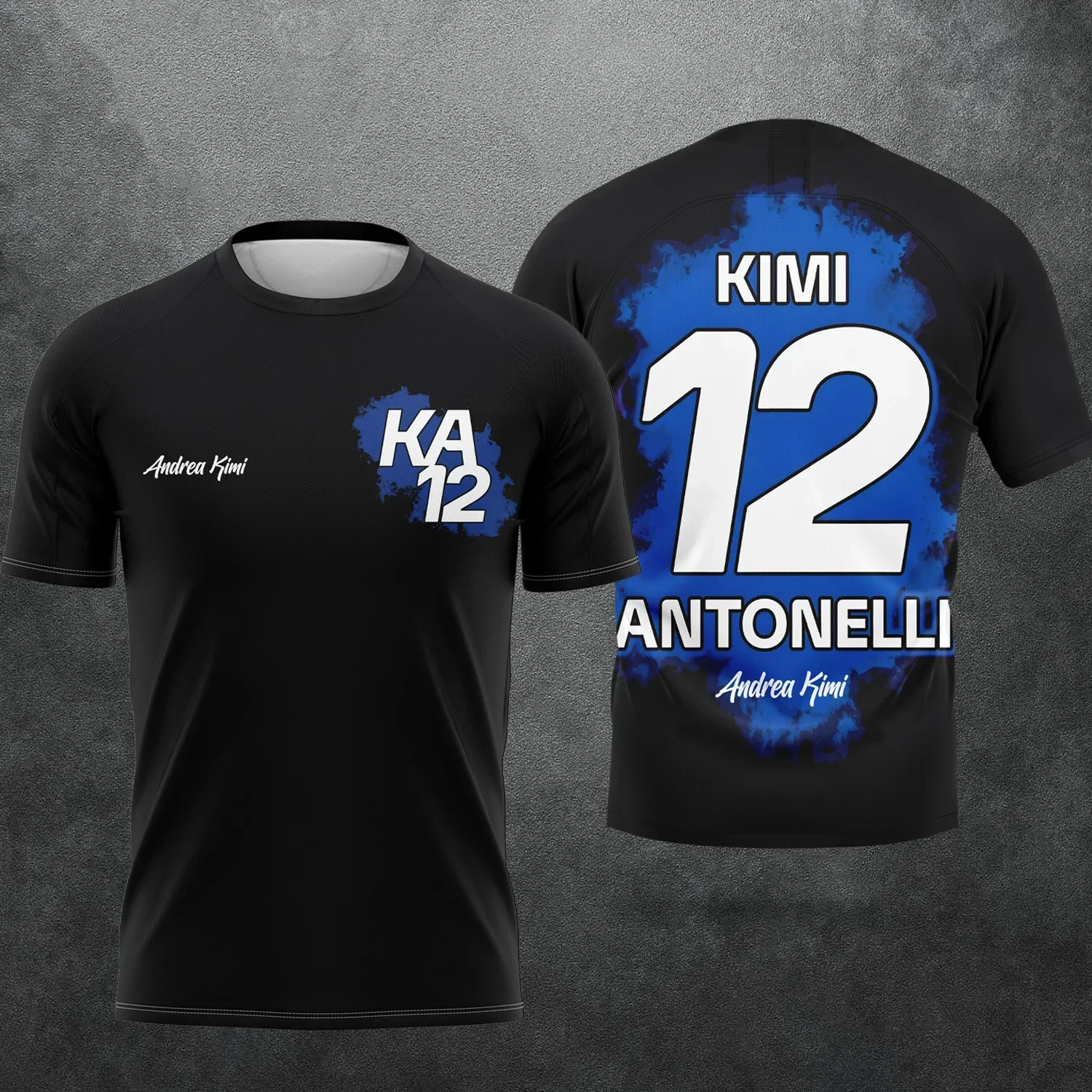 26 Kimi Antonelli und George Russell – T-Shirt mit kurzen Ärmeln für Fans, ein Geschenk, 3D-Druck, atmungsaktive Sportbekleidung für den Außenbereich, Familienbekleidung. – Detail 12