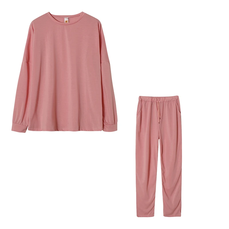 Herbst-Langarmhose für Damen Locker Lässig Einfarbig Bequeme Passform Neuer Stil Anzug – Detail 22