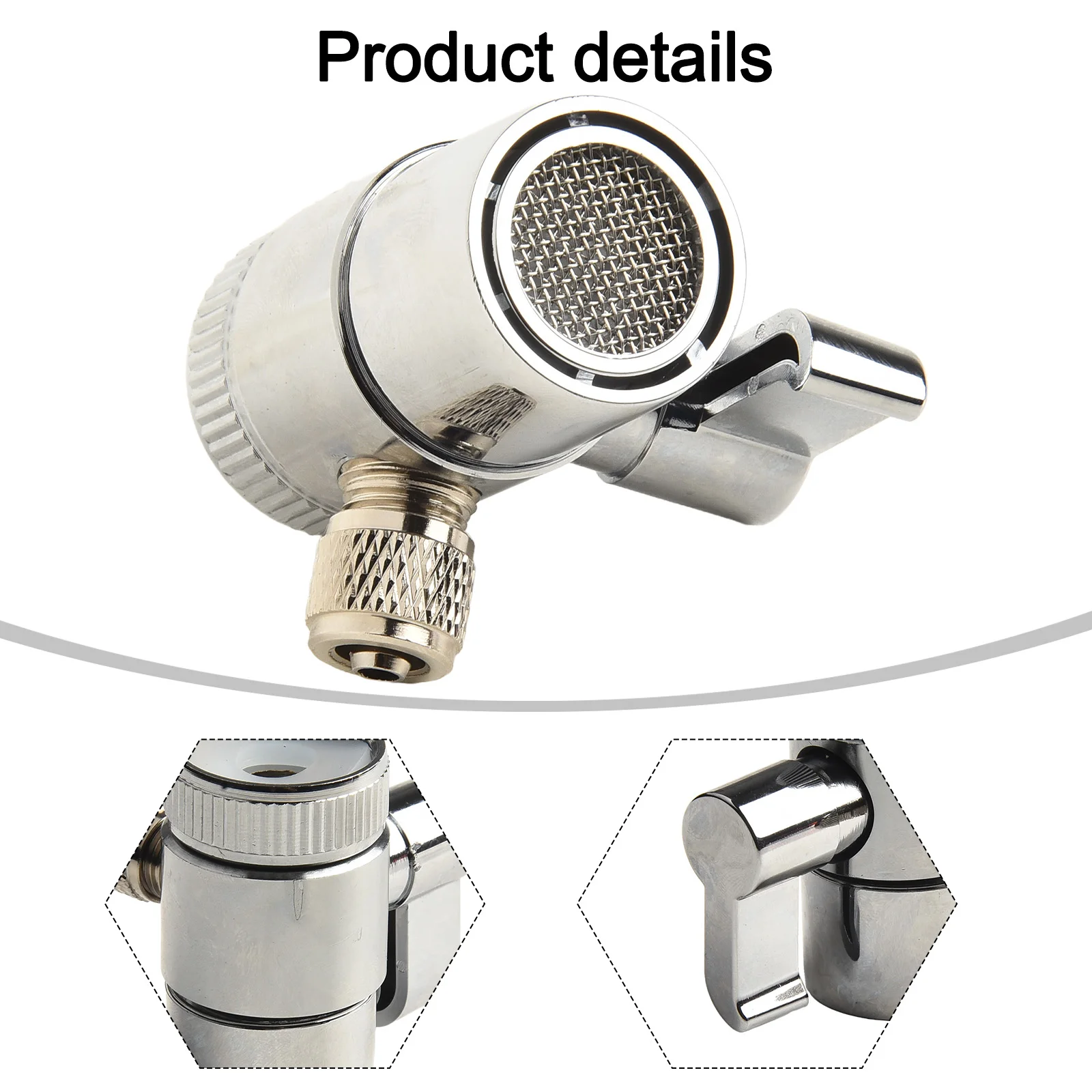 Sink Faucet Diverter Valve Faucet Switch Adapter Silver Above Counter Water Filter For 1/4