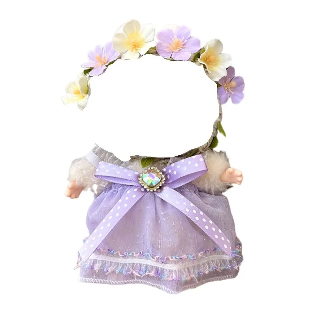 Vêtements de poupée multicolores à la mode, faits à la main, bricolage pour ensembles de vêtements Labubu, remplacement pour jupe, costume, poupée en coton