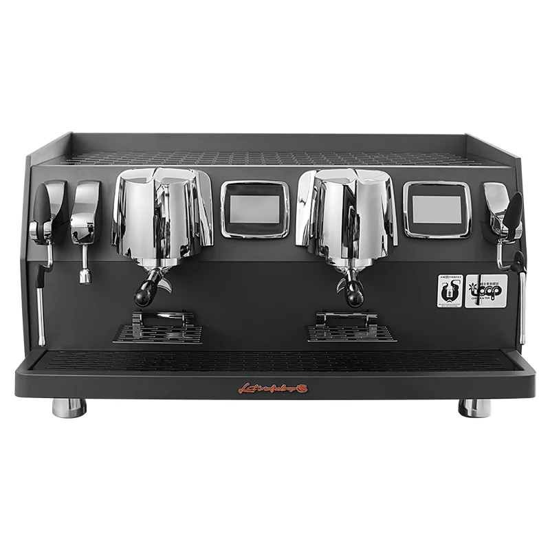 Gemilai G3207A Commercieel Smart Espresso Koffiezetapparaat Industrieel 58mm 2 Groepen Koffie Cafetiere Roestvrij Stalen Behuizing