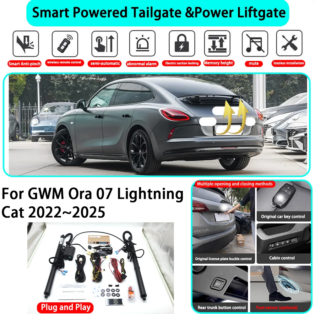 

﻿for GWM Ora 07 Lightning Cat 2022~2025 OEM Smart Automatic Powered Tailgate Electric Power Tailgate Lift Kit Key Close ﻿