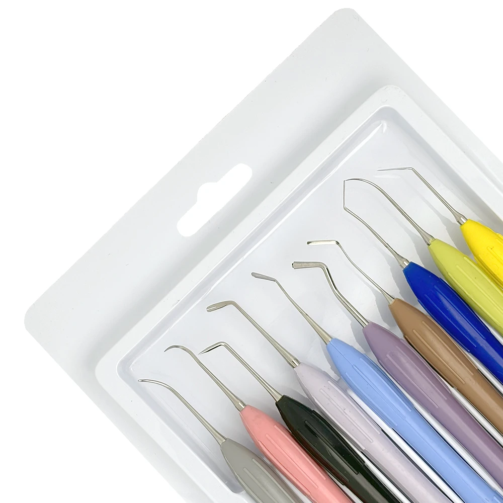 

10pc/set Dental Resin Filler Kit with Silicone Handle Aesthetic Restoration Tools Set for Dentist Resin Spatula & Knife Tool