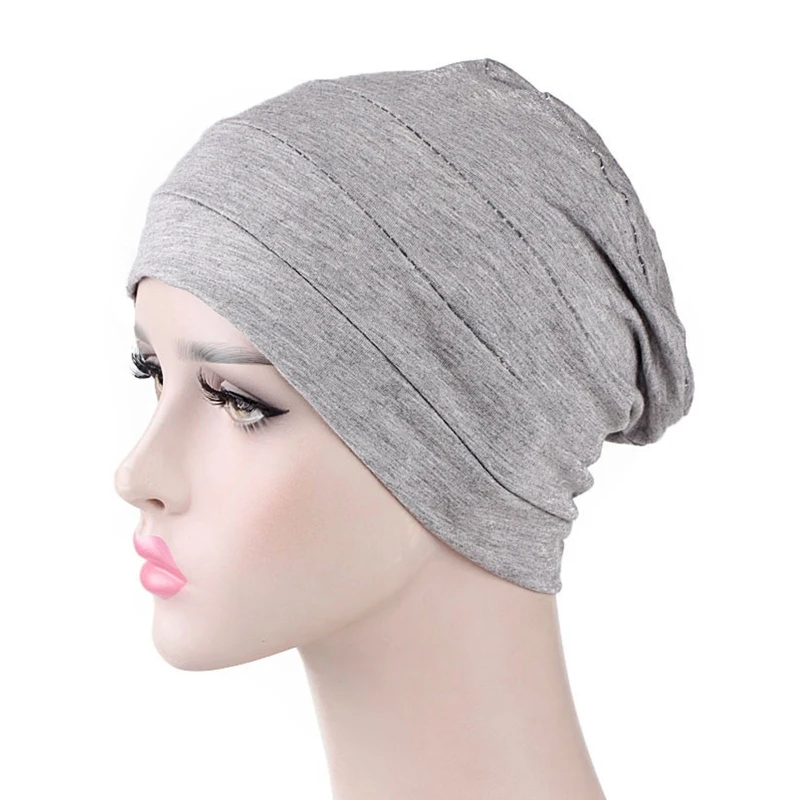 Comfy Chemo Cap Skullies Beanie Chemo Hats For Women Cancer Headwear Cap Under Hat Casual Headwear image 2