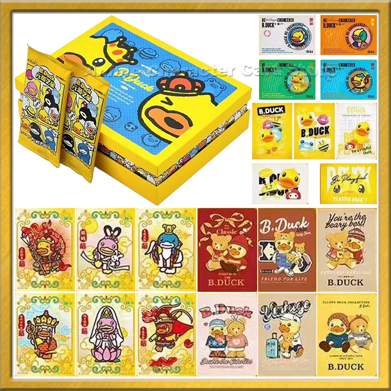 Kawaii Cartoon B.Duck 20th Anniversary Collection Card Yuan Meng Star Cute Debut Cards Yellow Baby Duck Toy Children Gifts