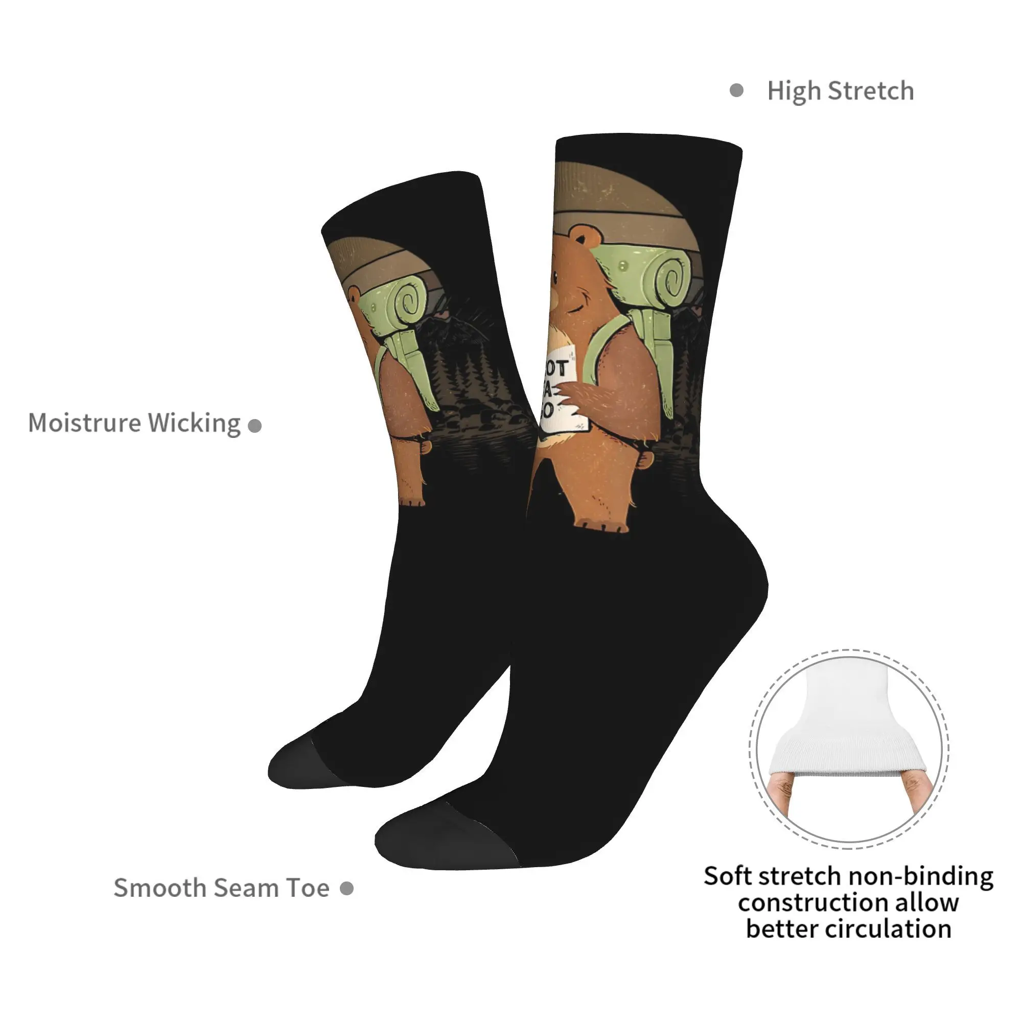 Kaus Kaki Pria Baru Kaus Kaki Beruang Tango Delta Foxtrot Hip Hop Kaus Kaki Wanita Kualitas Tinggi Poliester Musim Semi Musim Panas Musim Gugur Musim Dingin
