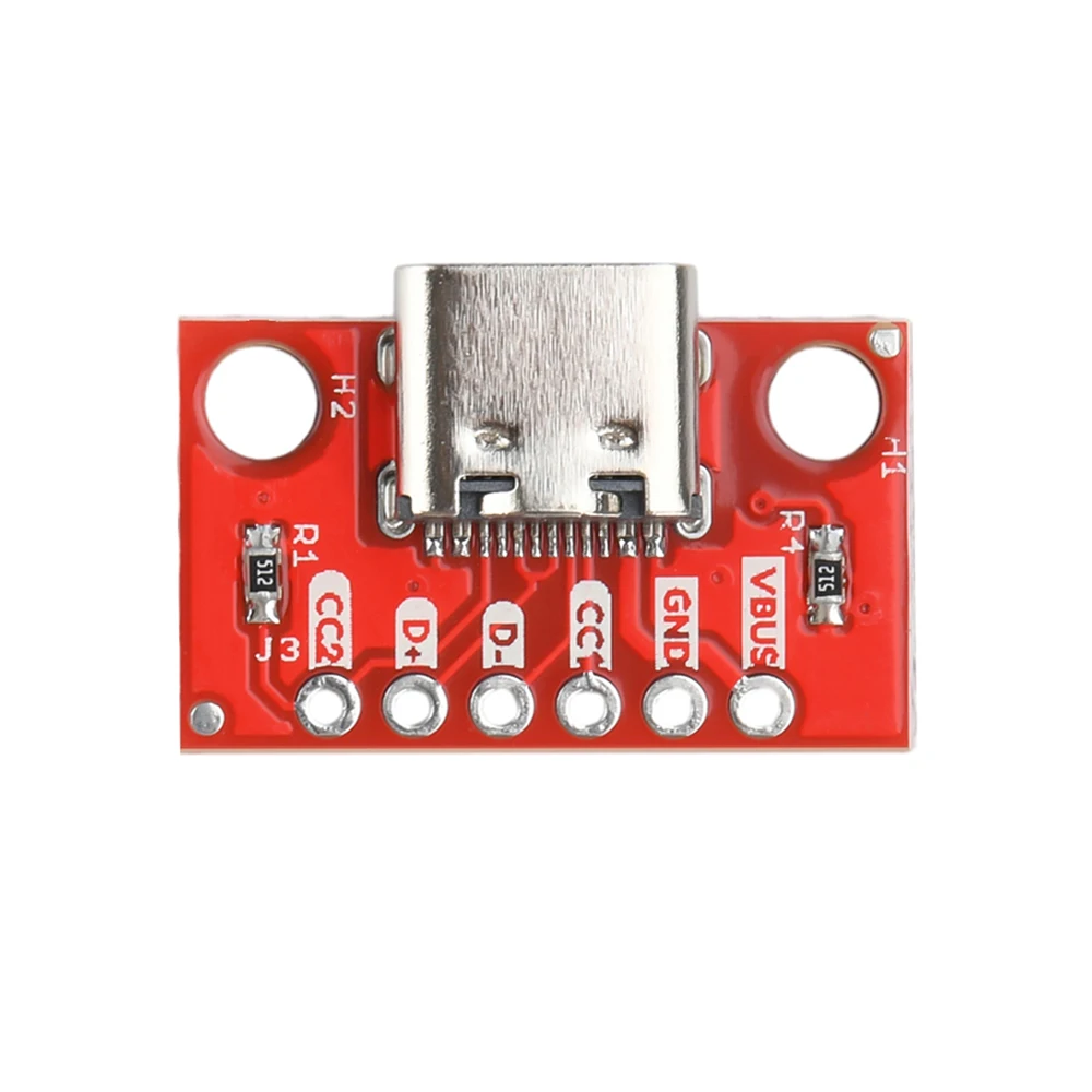 1/5PCS  TYPE-C Female Test Board USB 3.1 PCB Board 16P to 2.54mm Connector Socket Adapter Module