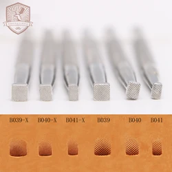 Leather Work Stamping Tool Bevelers Checkered B039 B040 B041 Carving Leather Craft Zhongjiang 304 Stainless streel Stamps