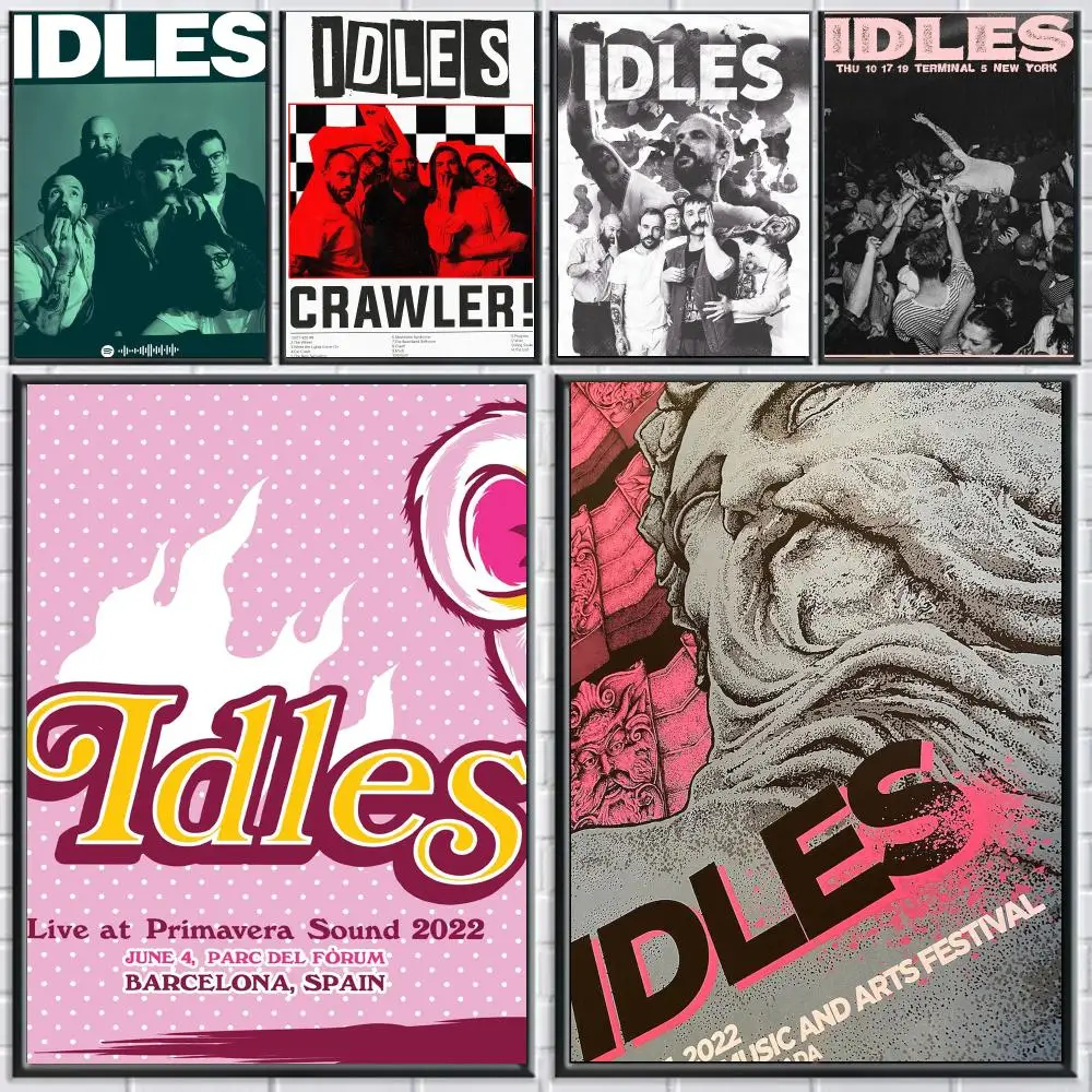 band I-IDLES-S Poster Peel and Stick Wall Art for Cafe Office Bar and Home Decoration