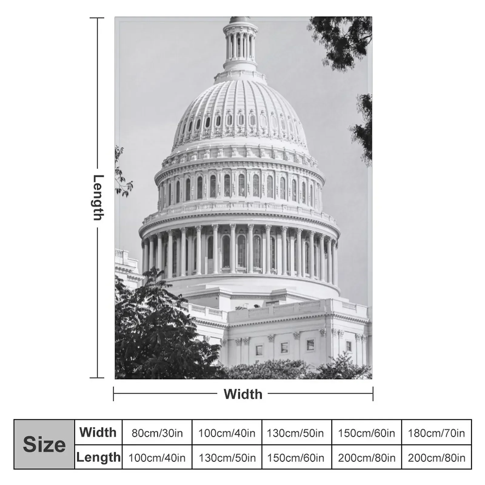 The Capitol Building Washington Throw Blanket Soft Plaid manga Blankets