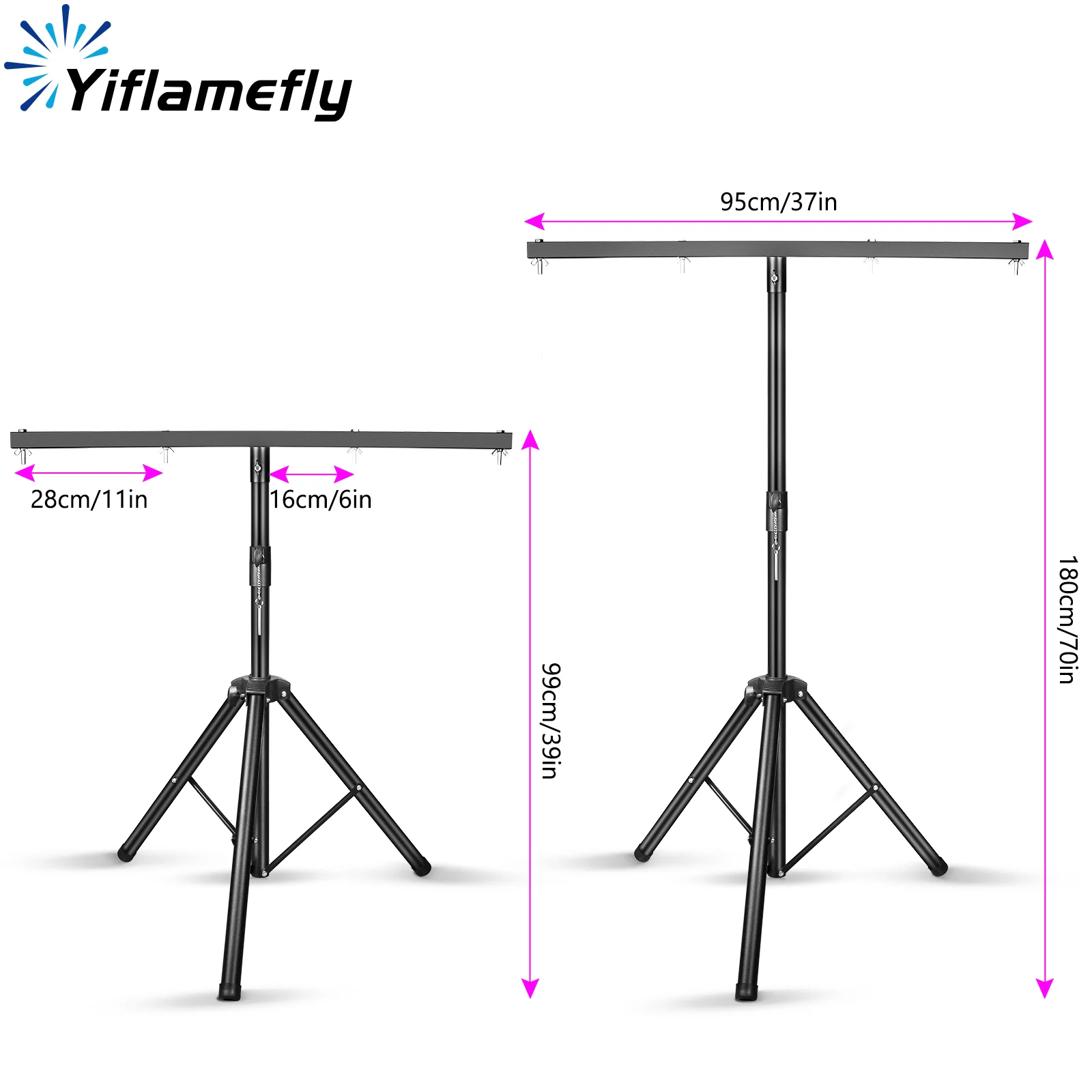 

Yiflamefly 1/2Pcs Stage Light Tripod Bracket Par Lights Adjustable T-shaped Stand Dj Light Stand For Universal Lighting Fixtures