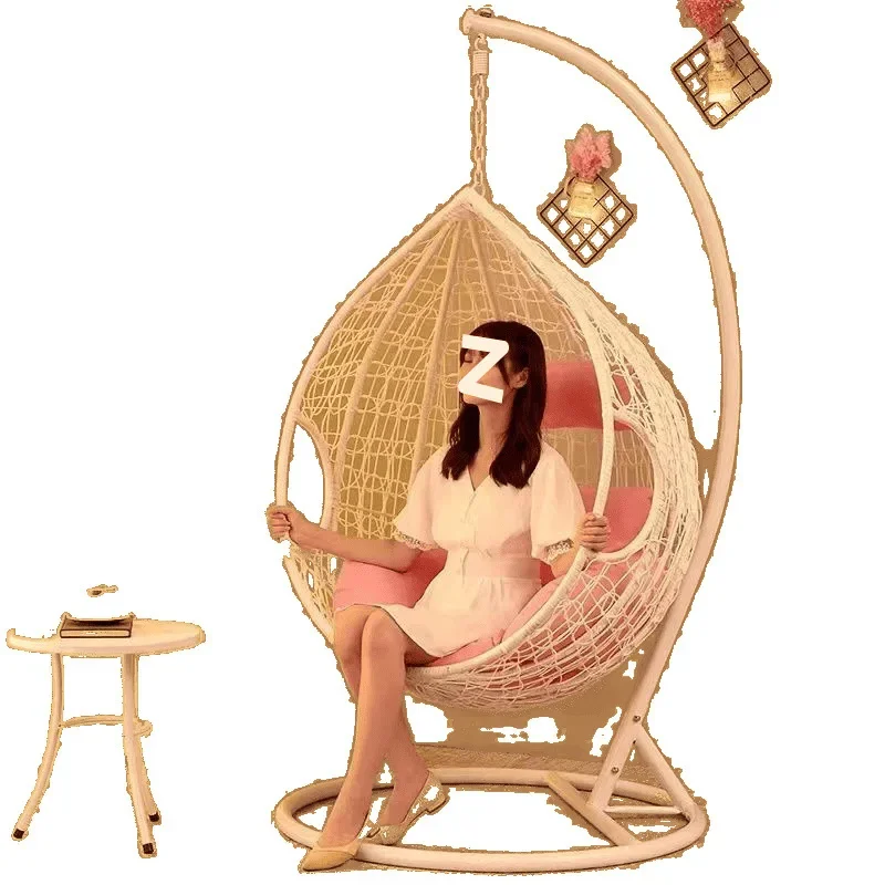 Hammock wrought iron outdoor hanging chair swing indoor lazy rattan chair household bird's nest cradle courtyard outdoor balcony