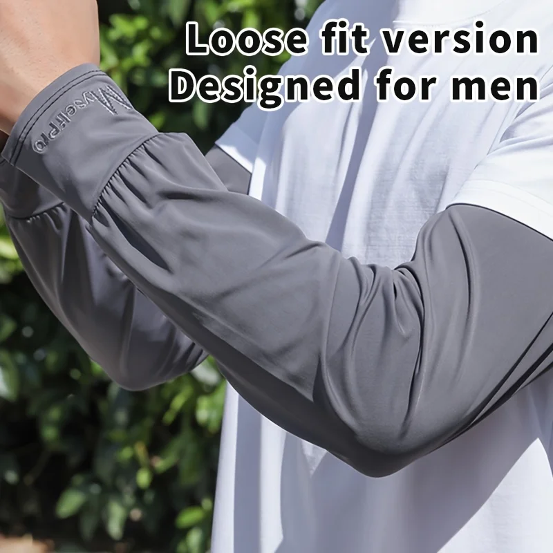 

Cooling Arm Sleeves Breathable Sun Protection Ice Slik Sleeves Summer Outdoor Sports Driving Cycling Sleeves Men Loose Arm