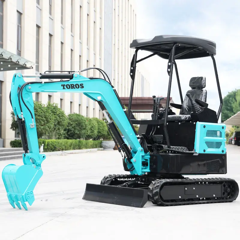 High Efficiency 1.7 Ton Mini Excavator Multifunctional Crawler Small Digger Free Shipping Hydraulic Micro Bagger Mini Escavatore