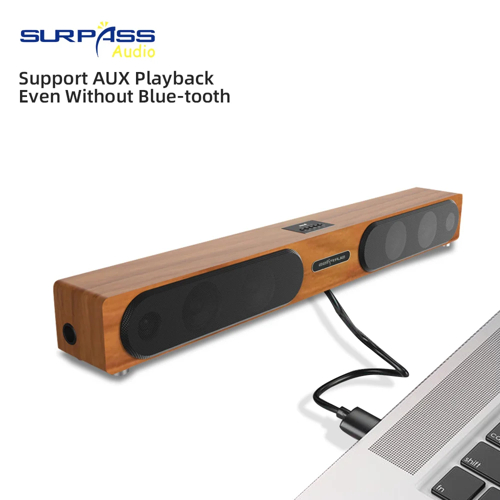 Wireless Entertainment Surround Stereo TV Home Theater System BT Sound Bar Speaker