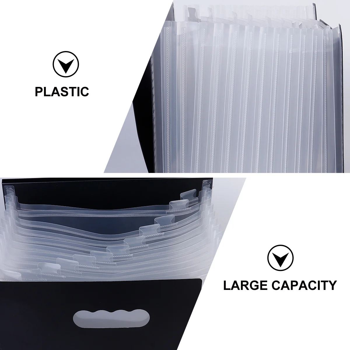 1 pc A4 Plastic File Folder Large Capacity Locking Buckle Frosted Document Organizer Accordion Folder For Office School Use
