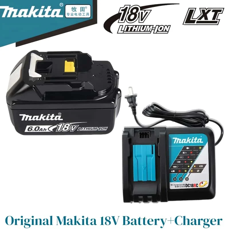 

100% Original✅ Makita 18V battery, Makita power tool battery, 6.0AH Lithium-ion Makita 18V LXT BL1830B BL1840 BL1860 BL1850B