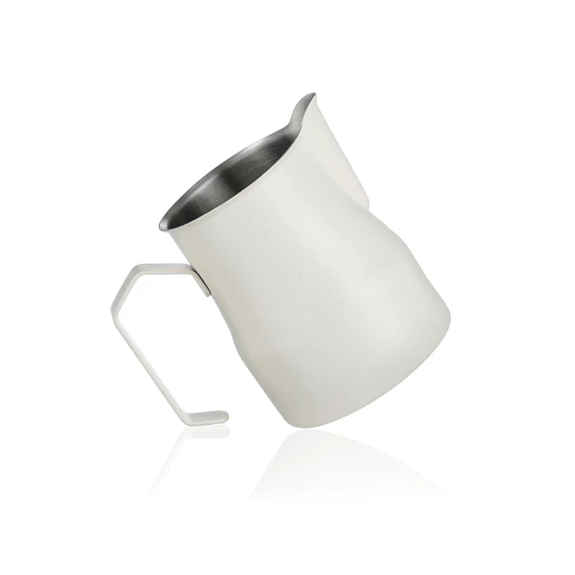 350/500/700ml Edelstahl Milchkännchen Milchaufschäumkännchen für Espresso-Maschine Cappuccino Latte Barista Milchkännchen