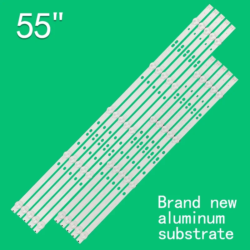 10 pces 3v led barra de luz de fundo é adequado para skyworth 55 polegadas 55m75 55g3 55g2a 55f5 55m1 55v7 55d10 55m7s sw55d04a SW55D05B-ZC22AG
