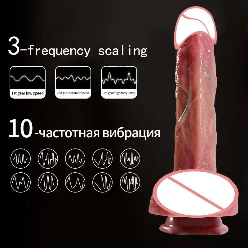 Vibrating Dildo With Suction Cup Telescopic Dildo For Women Wireless Silicone Cock Realistic Artificial Penis Toys For Women