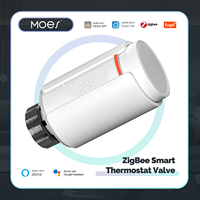 MOES Tuya Smart ZigBee Thermostatic Radiator Valve TRV Programmable App Remote Temperature Controller Support Alexa Google Home
