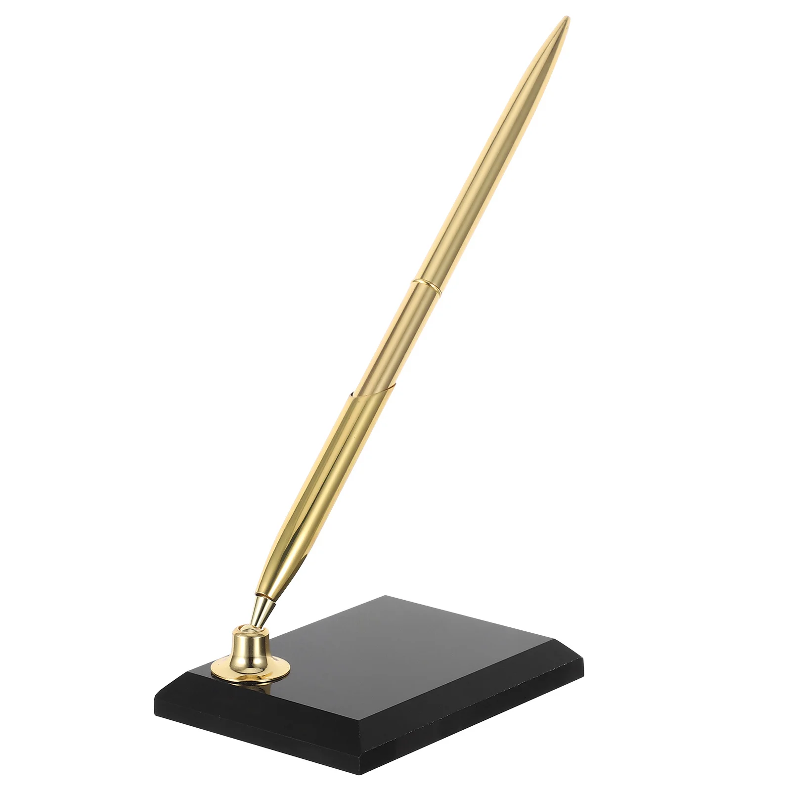 

Desk Signature Pen Acrylic Base Smooth Writing Metal Ballpoint Wedding Guest Book Office Business Pens Stable Placement