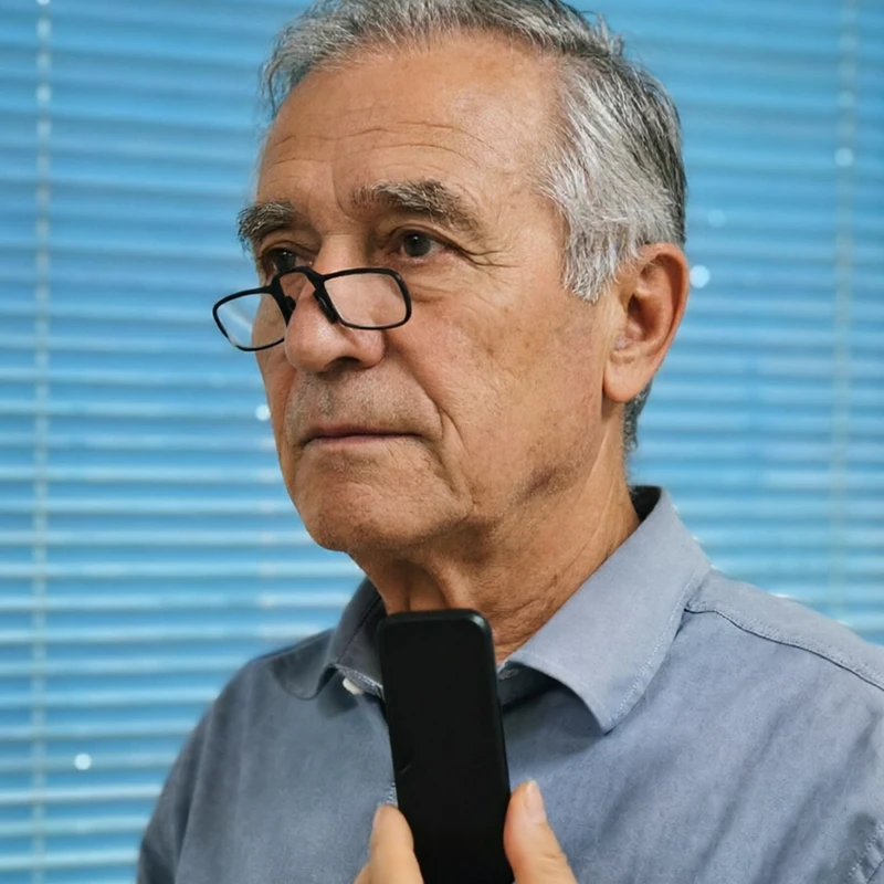 

High Hyperopia Pincenez Handy Clip-On Nose Full Rim Light Weight TR90 Legless Rectangle Small Size Reading Eyeglasses