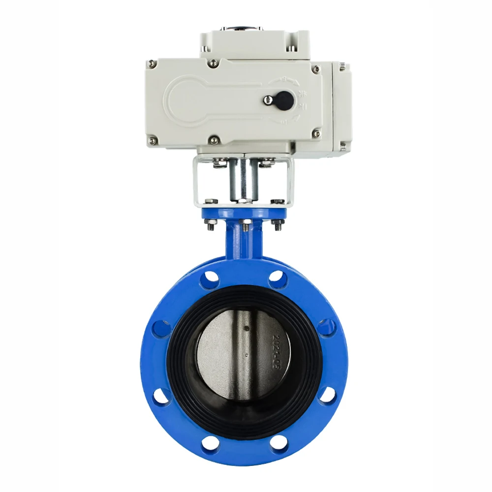 

Pn16 WCB Single Double Flange Motorized Soft Sealing Electric Butterfly Valve