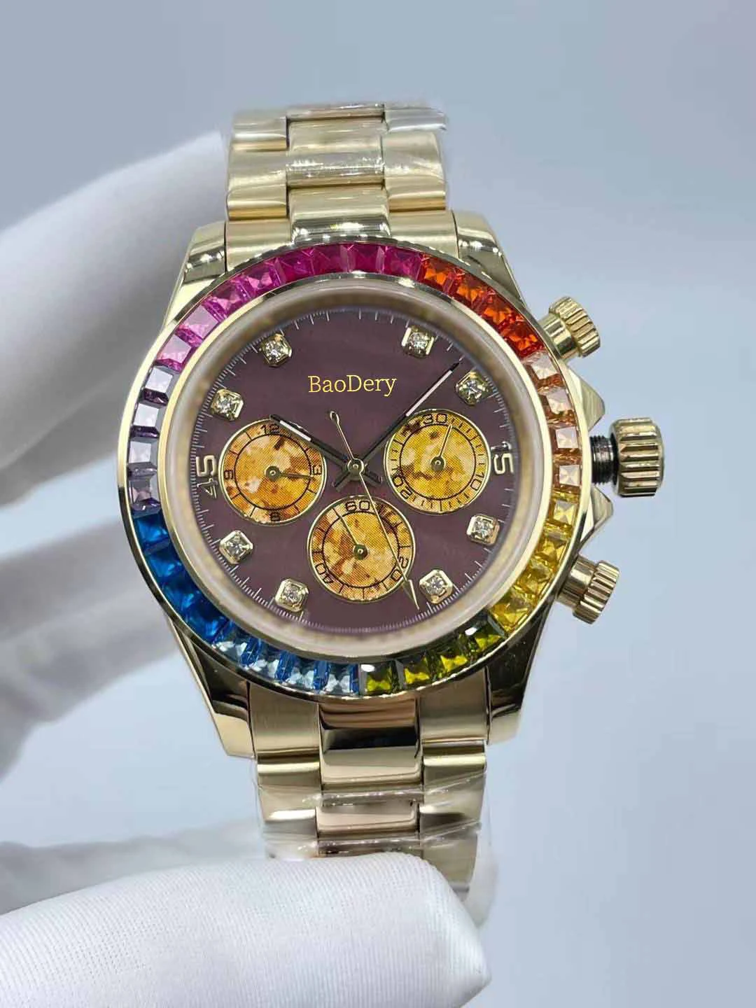 

Custom Logo40mmpremium sapphire mirror automatic men's watch with mechanical movement and 904 stainless steel, men's gift