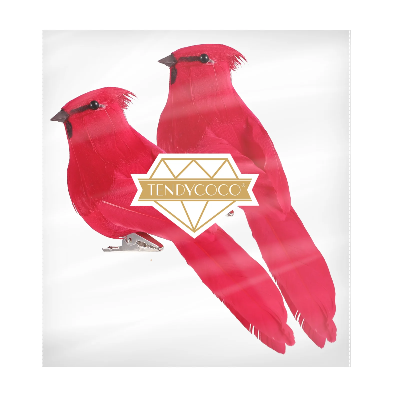 Bird Figurines Miniature Decor Desk Cardinal Christmas Decorations Ornament Wedding Artificial Decorative Birds