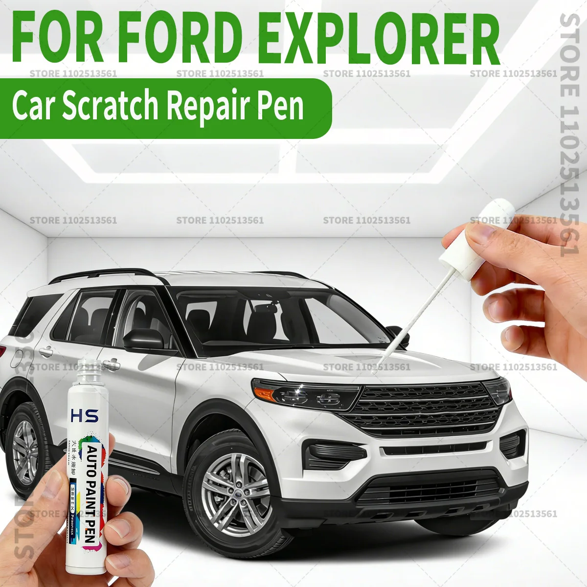 

Ручка-корректор для удаления царапин и ремонта краски для Ford Explorer: Almond Orange, Andean Black, 1894 Bering Sea Gray, Greenland White, Black C4M