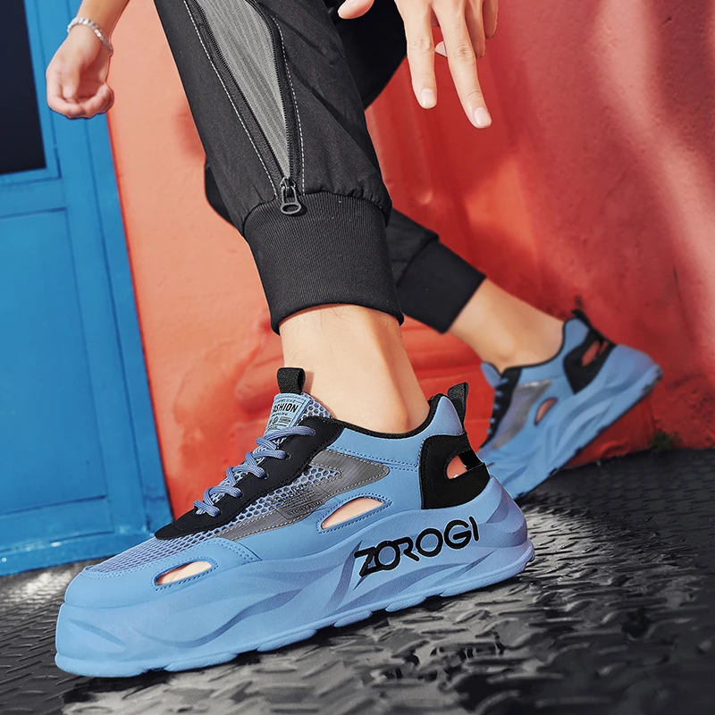 ฤดูร้อนใหม่ผู้ชายรองเท้าBreathableรองเท้าผ้าใบกลางแจ้งแพลตฟอร์มรองเท้าผ้าใบลําลองรองเท้าวิ่งรองเท้าHollow Outรองเท้าแตะZapatillas Hombre