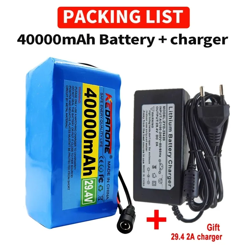 

Full power 7S3P 24V 100Ah 18650 Li-ion Battery Pack with 29.4V 2A Charger for power vehicle Moped Spare Batterie