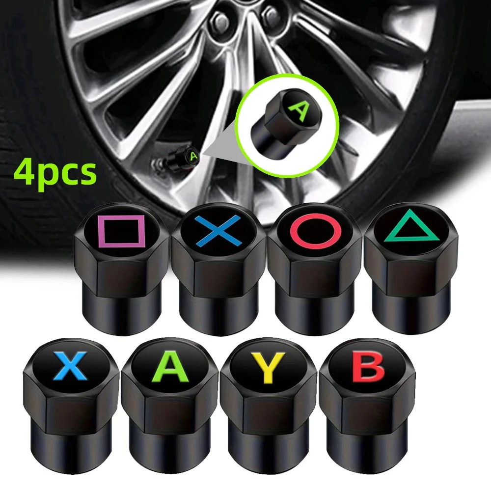 

4Pcs Car Wheel Valve Stem Cover Car Tire Valve Stem Caps Seal Dust Proof Covers Universal Car Exterior Styling Accessories