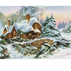 6822 Cross stitch craft kit hobbies for adults embroidery kits christmas village cross stitch embroidery pictures with thread
