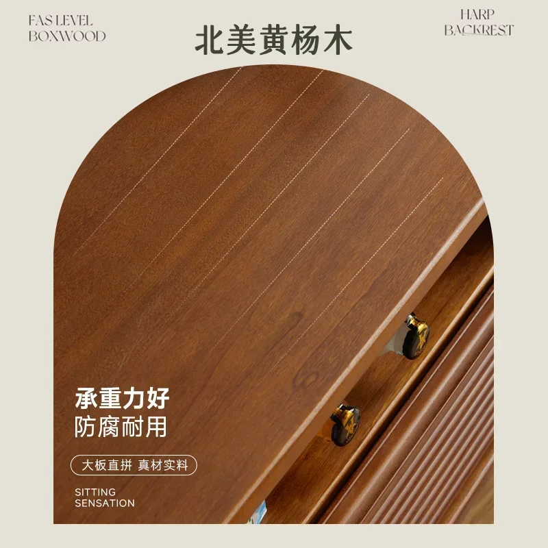 Cashew small apartment special-shaped solid wood simple retro cloud oval small coffee table