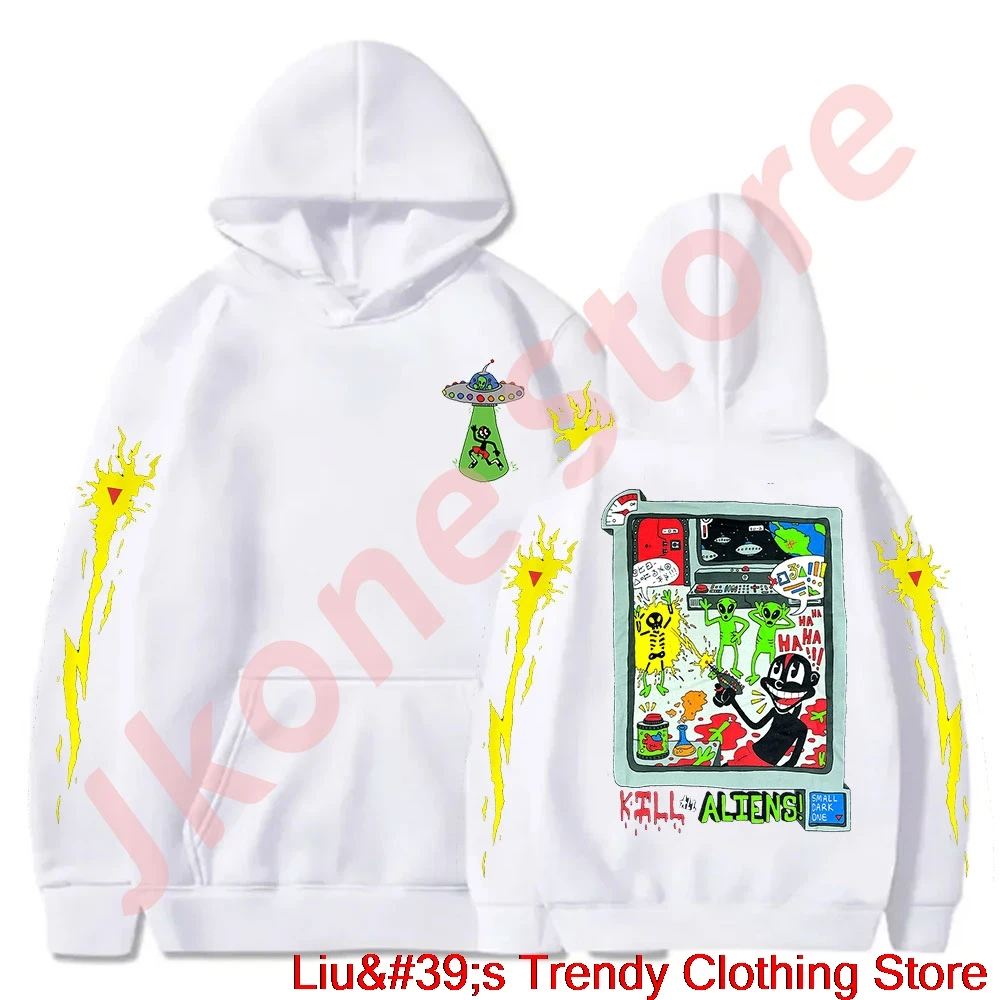 Lil Darkie First Contact Hoodies Rapper Tour Merch Pullovers Women Men Fashion Casual Streetwear Sweatshirts