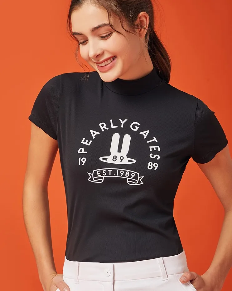 

Women's Short-Sleeve Crew Neck Golf Shirt Quick-Dry Breathable Outdoor Sports Top