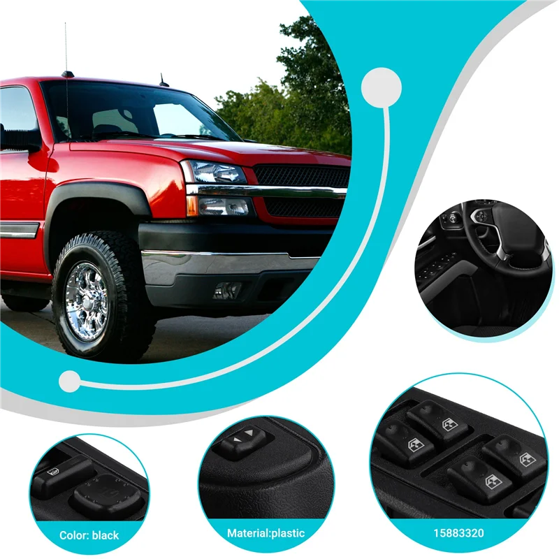 

NEW-15883320 Замок передней двери со стороны водителя и переключатель стеклоподъемника, подходит для Cadillac Escalade Silverado GMC 2003-2007