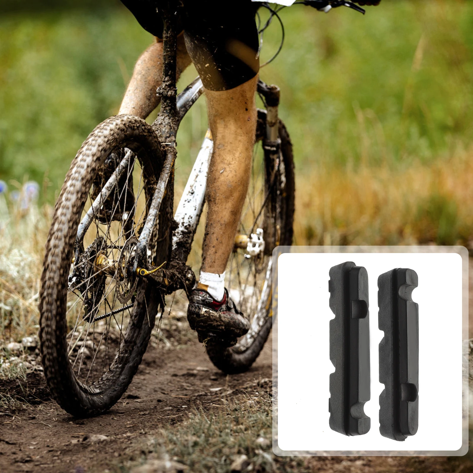 

1Pair Bicycle Brake Block Shim Durable Wear-Resistant Spacer for Caliper V-Type Brake Anti-Squeal Bike Accessory