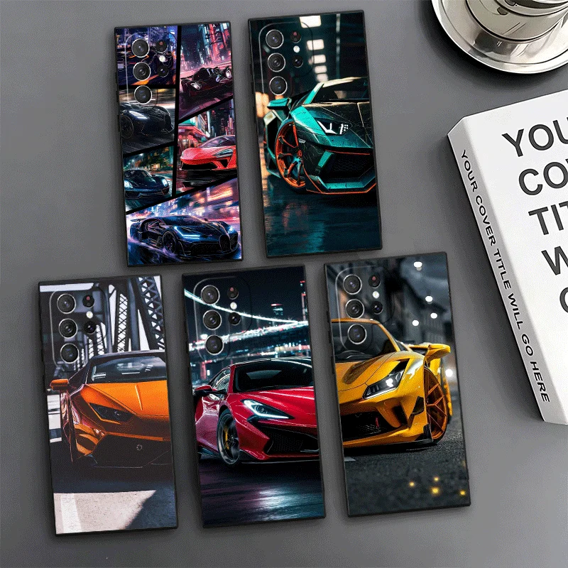 Sports Cars Male Men Phone Case For Samsung Galaxy S24 S25 S26 Ultra S23 Plus S22 S21 FE S20 + Edge Pattern Customized Cover